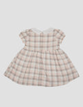 Pipiniko Dress Lurex Check Embroidered Collar