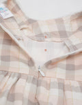 Pipiniko Dress Lurex Check Embroidered Collar