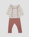 Pipiniko Set Woven Combi Tekstur Legging