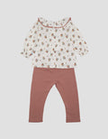 Pipiniko Set Woven Combi Tekstur Legging