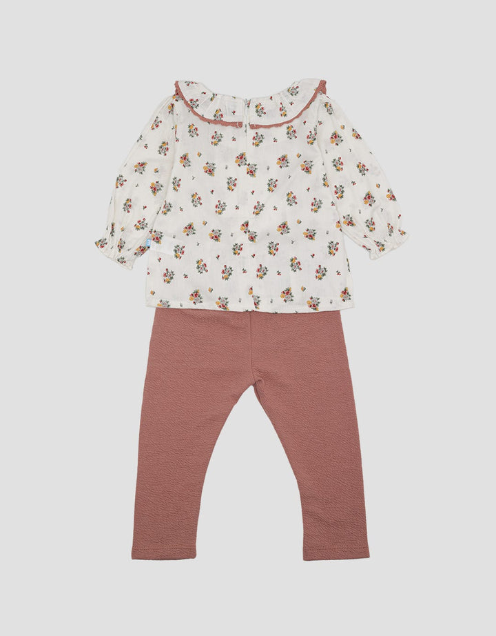 Pipiniko Set Woven Combi Tekstur Legging