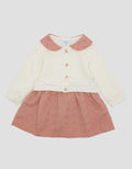 Pipiniko Dress Combi Long Seeve Embroidery Cotton