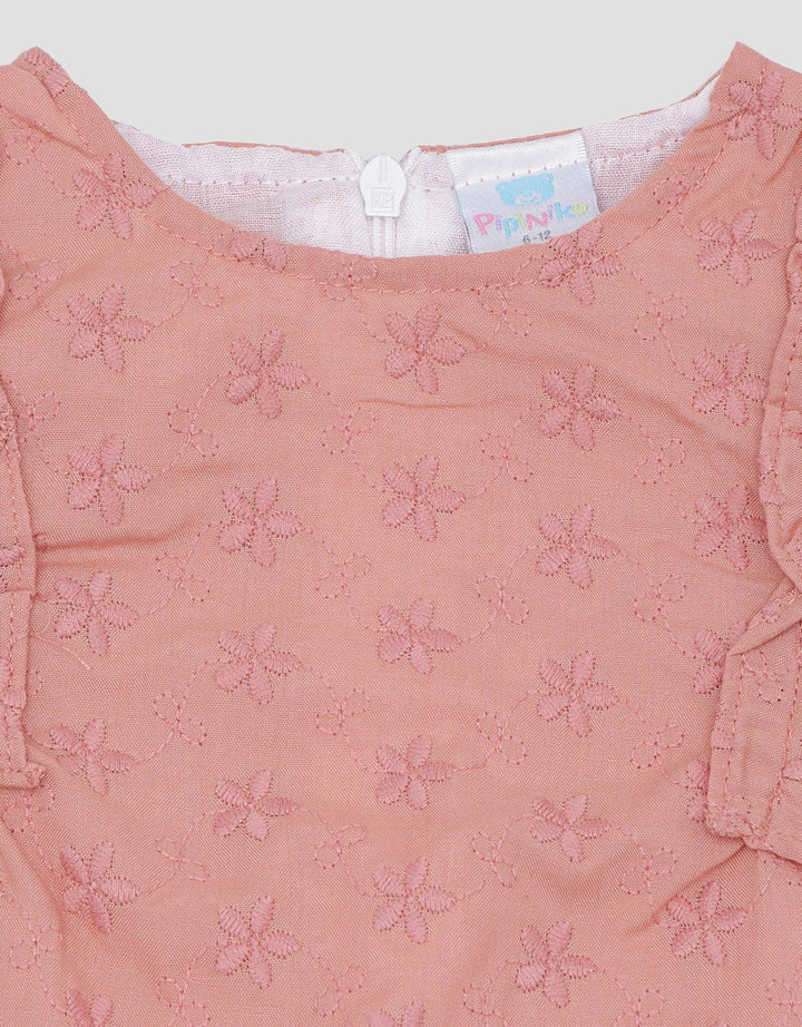 Pipiniko Set Lengan Ruffle Cot Embro Anak Perempuan