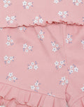 Pipiniko Baju Set Ribbed Short Flower Anak Perempuan