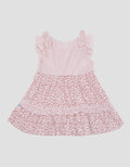 Pipiniko Combo Pattern Midi Dress Anak Perempuan