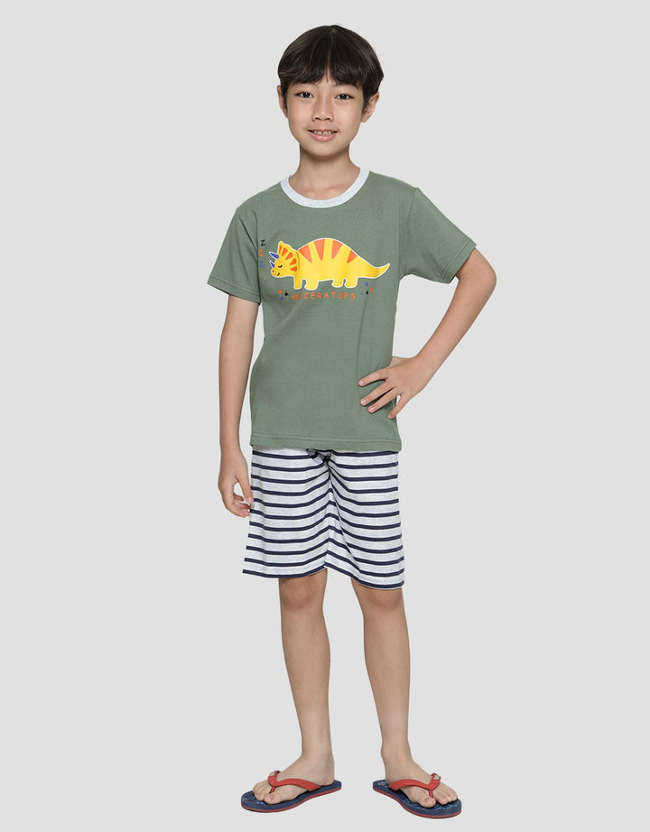 Little M Triceratops Set Pakaian Anak Laki-laki