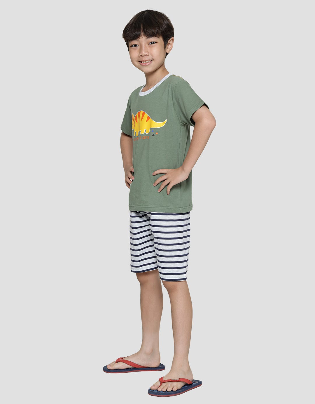 Little M Triceratops Set Pakaian Anak Laki-laki