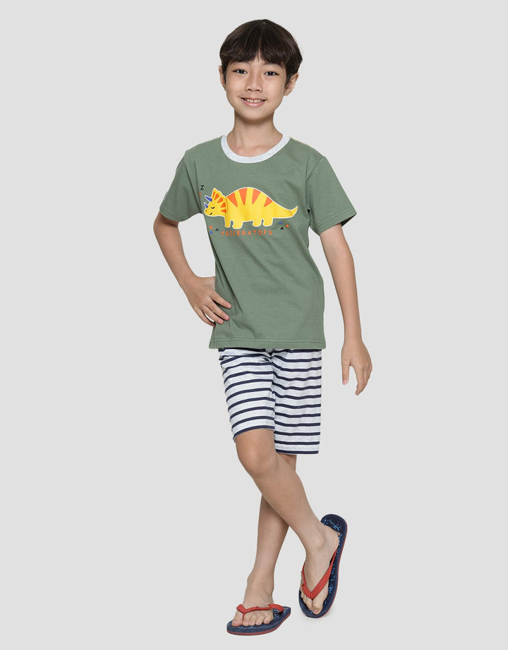Little M Triceratops Set Pakaian Anak Laki-laki