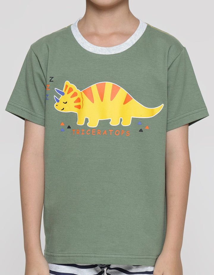 Little M Triceratops Set Pakaian Anak Laki-laki