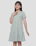 Nevada Knit Texture Embro Cat Meow Midi Dress for Girls