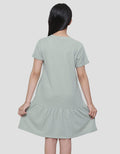 Nevada Knit Texture Embro Cat Meow Midi Dress for Girls