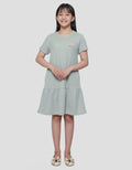 Nevada Knit Texture Embro Cat Meow Midi Dress for Girls
