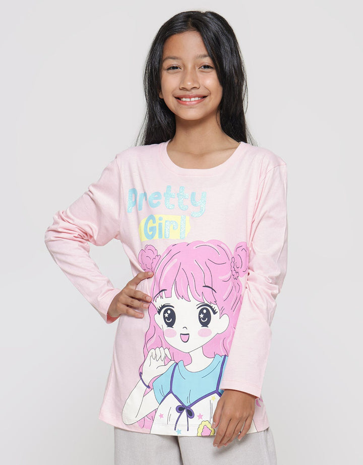 Nevada Noni Pretty Kaos Lengan Panjang Anak Perempuan