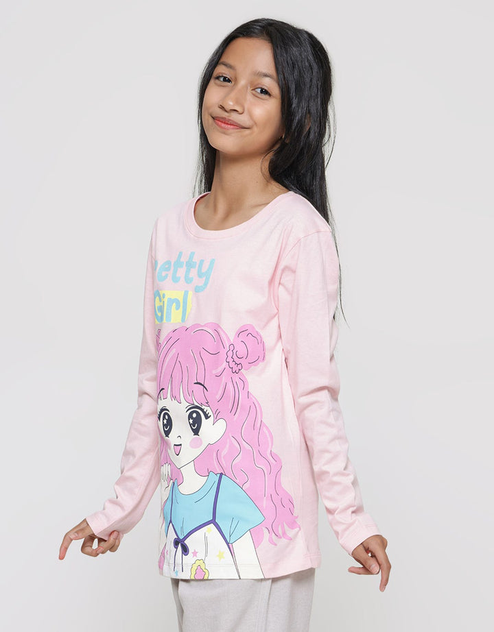Nevada Noni Pretty Kaos Lengan Panjang Anak Perempuan