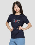 Nevada Girls Short Sleeve T-shirt Embro Happy Colorfull