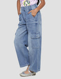 Nevada Wideleg Kantong Velcro Celana Denim Anak Perempuan