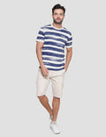 Gabs Denim Multi Stripe Kaos Pria