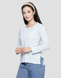 Lois Girl Stripe Style Kaos Wanita