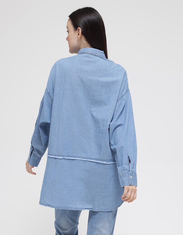 Lois Girl Cotton Denim Shirt