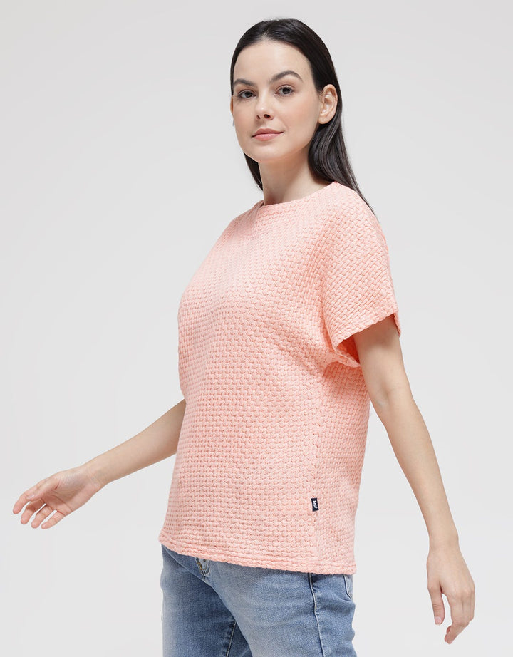 Lois Girl Cotton Suede Look T-Shirt
