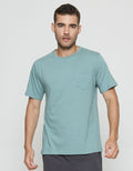T Zone Pocket Basic Tee Tone On Tone Kaos Lengan Pendek Pria