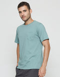T Zone Pocket Basic Tee Tone On Tone Kaos Lengan Pendek Pria