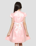 Sweet Miss Midi Dress Anak Perempuan Print Bunga Kerah Qipaw