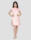Sweet Miss Midi Dress Anak Perempuan Print Bunga Kerah Qipaw