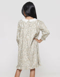 Sweet Miss Print Bunga Collar Butterfly Lace Midi Dress Anak Perempuan