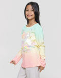 Aero Print Unicorn Rainbow Squad Kaos Anak Perempuan