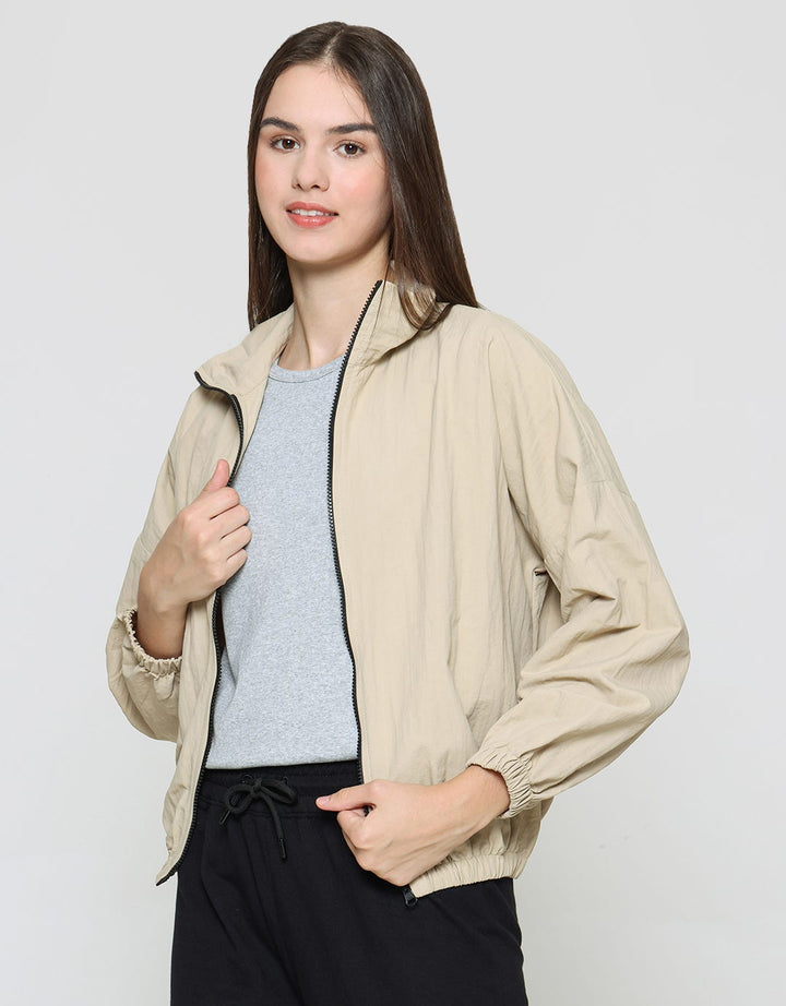 American Jeans Jaket Nylon Turtle Neck  Wanita With Zipper