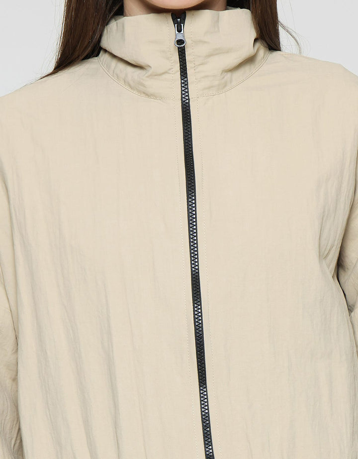 American Jeans Jaket Nylon Turtle Neck  Wanita With Zipper