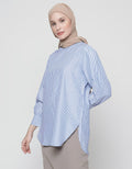 Annisa Long Sleeve Blouse Oversized Print With Baloon Sleeve