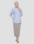 Annisa Long Sleeve Blouse Oversized Print With Baloon Sleeve