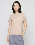 Details Short Sleeve T-Shirt Plain With Embro Beltee01