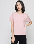 Details Short Sleeve T-Shirt Plain With Embro Beltee01
