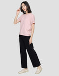 Details Short Sleeve T-Shirt Plain With Embro Beltee01