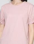 Details Short Sleeve T-Shirt Plain With Embro Beltee01
