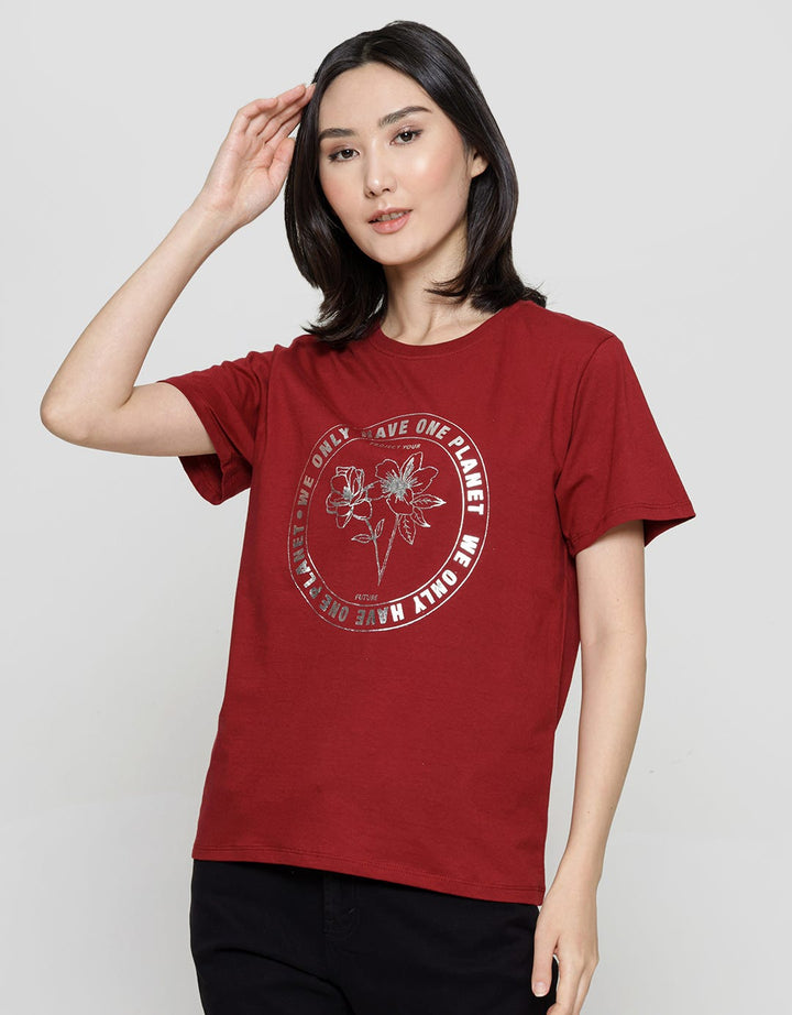 Details Short Sleeve T-Shirt Regular Print With We Only Have One Planet