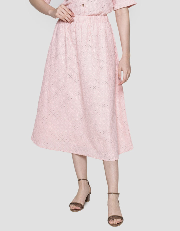 Details Midi Skirt A Line Brokat