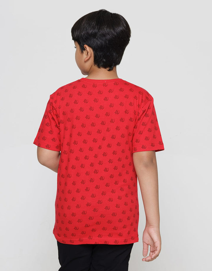 Aero Short Sleeve T-Shirt Print F/P Dragon Flocking