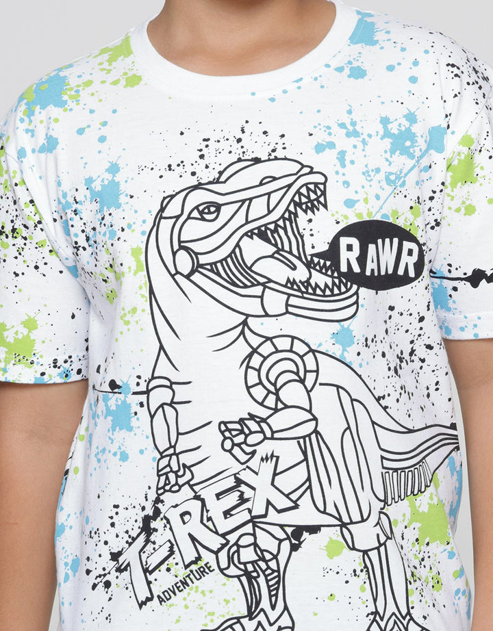 Aero Splash Dino Kaos Anak Laki-laki
