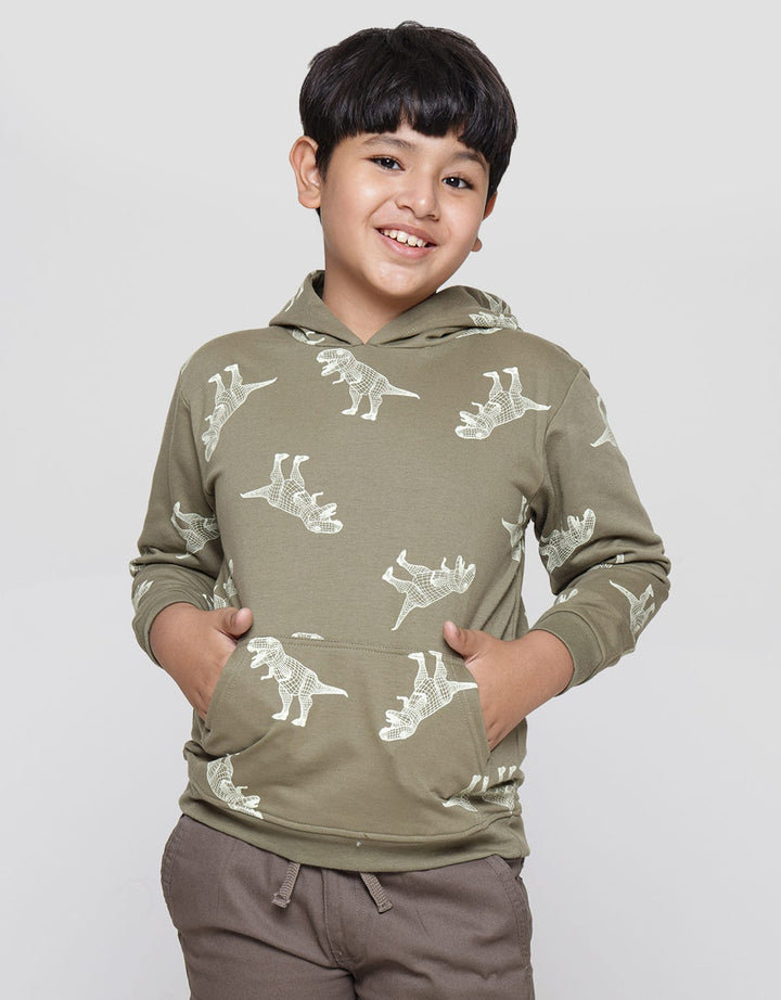 Aero Sweatshirt Hoody Print Dino Fury