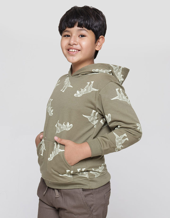Aero Sweatshirt Hoody Print Dino Fury