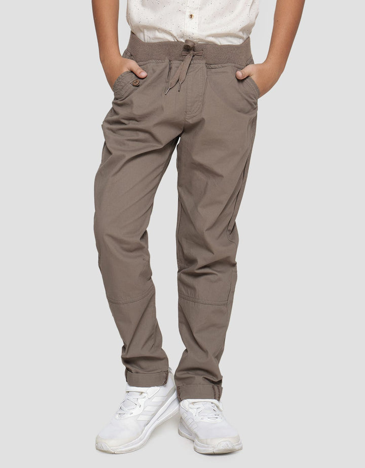 Aero Boys Basic Rib Button Long Pants