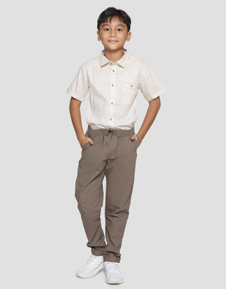 Aero Boys Basic Rib Button Long Pants