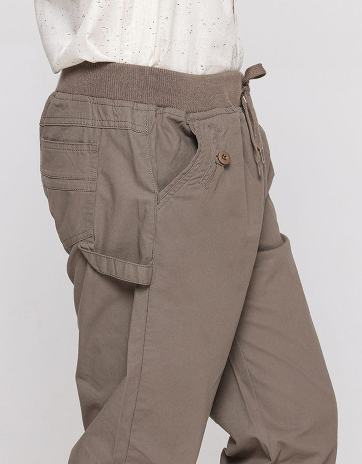 Aero Boys Basic Rib Button Long Pants