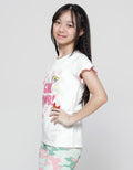 Character Powerpuff Girls Kaos Lengan Ruffle Anak Perempuan