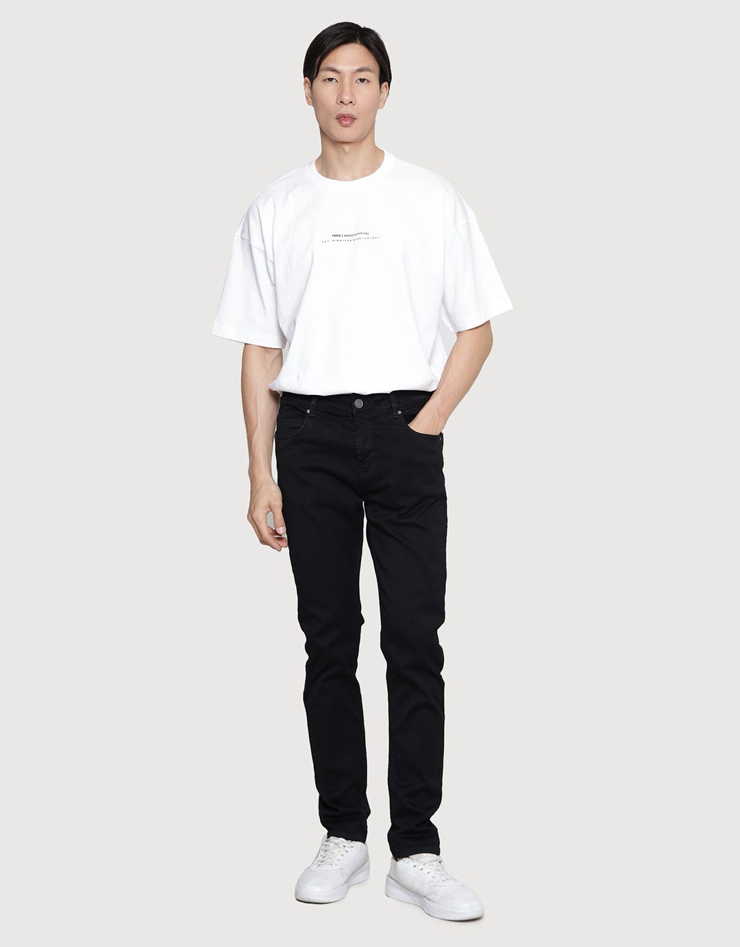 Triple Superblack Slim Fit Stretch Celana Jeans Big Size Pria