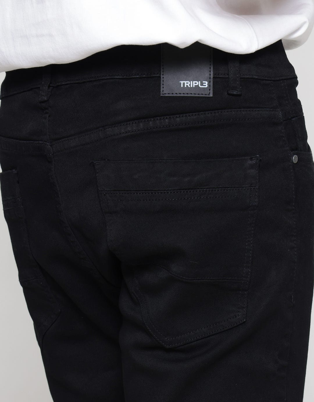 Triple Superblack Slim Fit Stretch Celana Jeans Big Size Pria